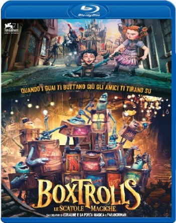 Locandina italiana DVD e BLU RAY Boxtrolls - Le scatole magiche 